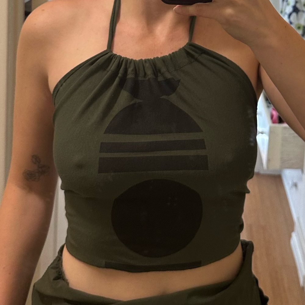 Green Halter Top